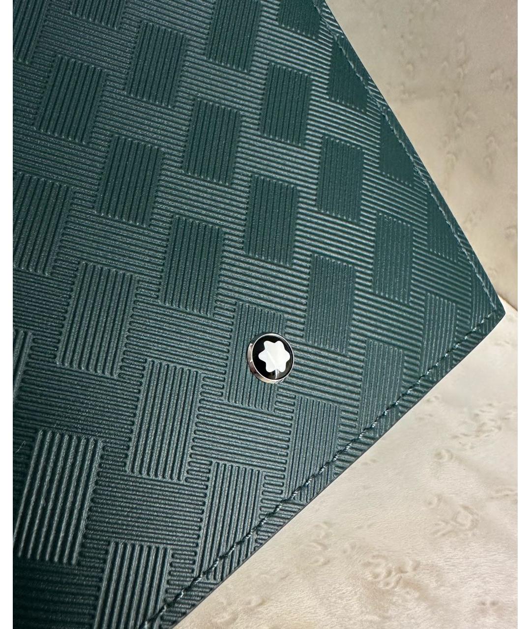 MONTBLANC Зеленый кожаный кардхолдер, фото 5