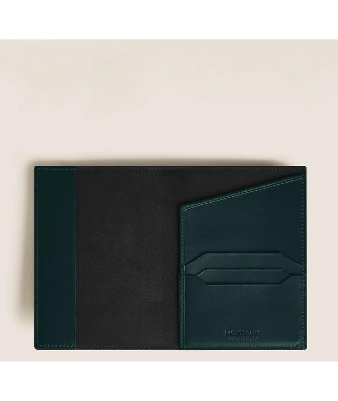 MONTBLANC Зеленый кожаный кардхолдер, фото 4