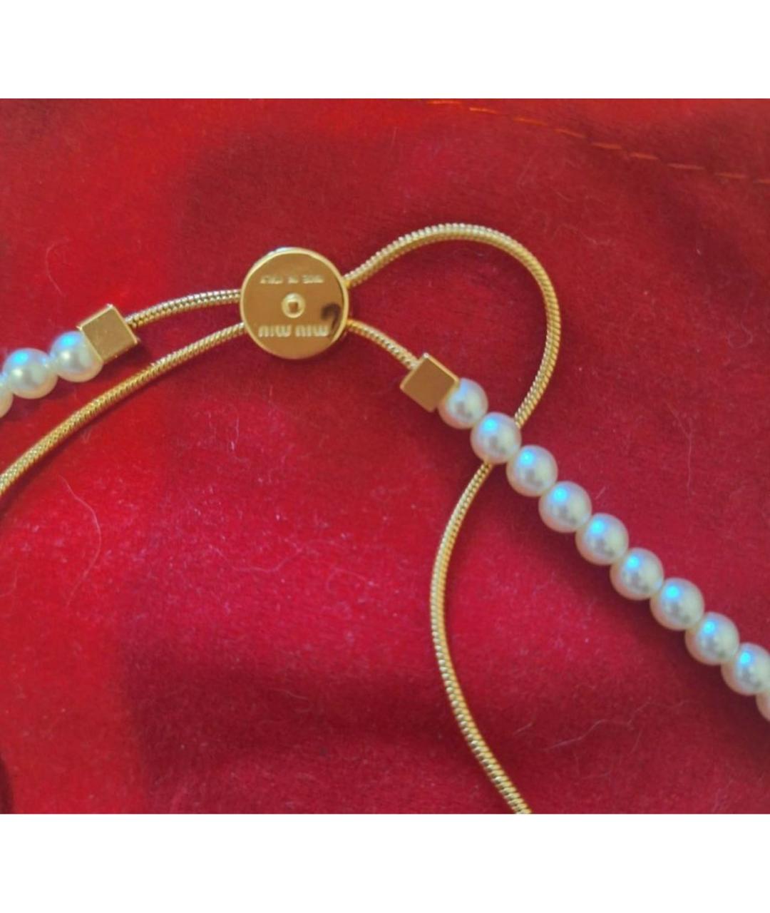 MIU MIU Золотое металлическое колье, фото 3