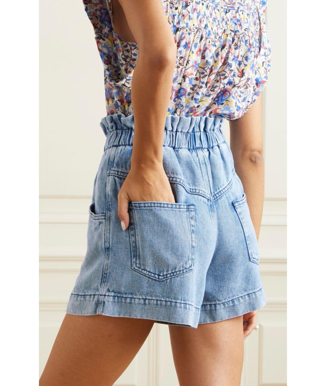 ISABEL MARANT ETOILE Голубые вискозные шорты, фото 8