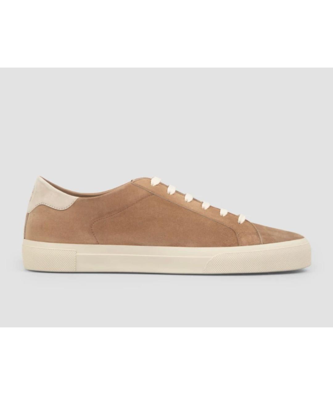 BRUNELLO CUCINELLI Бежевые замшевые низкие кроссовки / кеды, фото 7