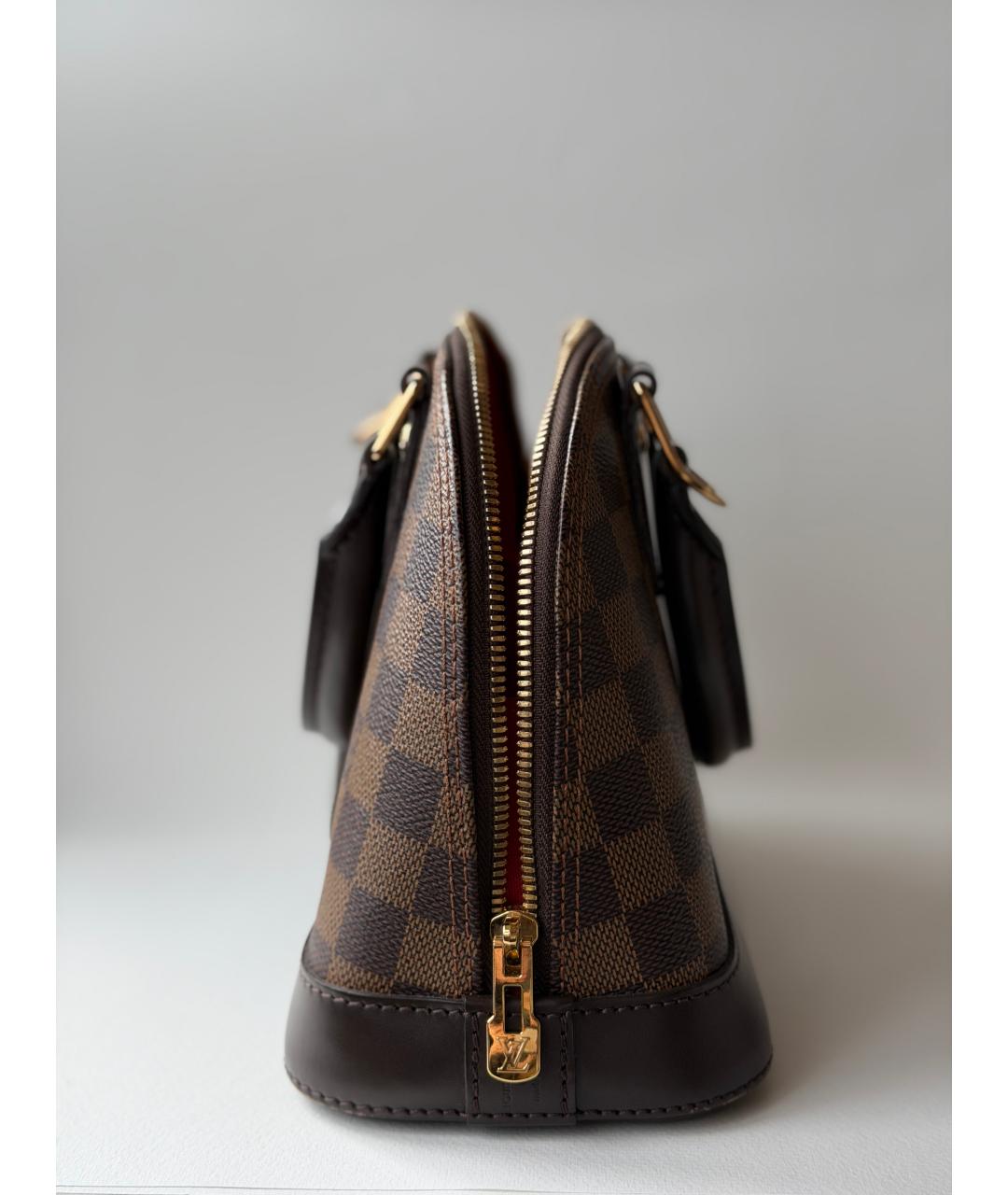 LOUIS VUITTON Коричневая сумка с короткими ручками, фото 4