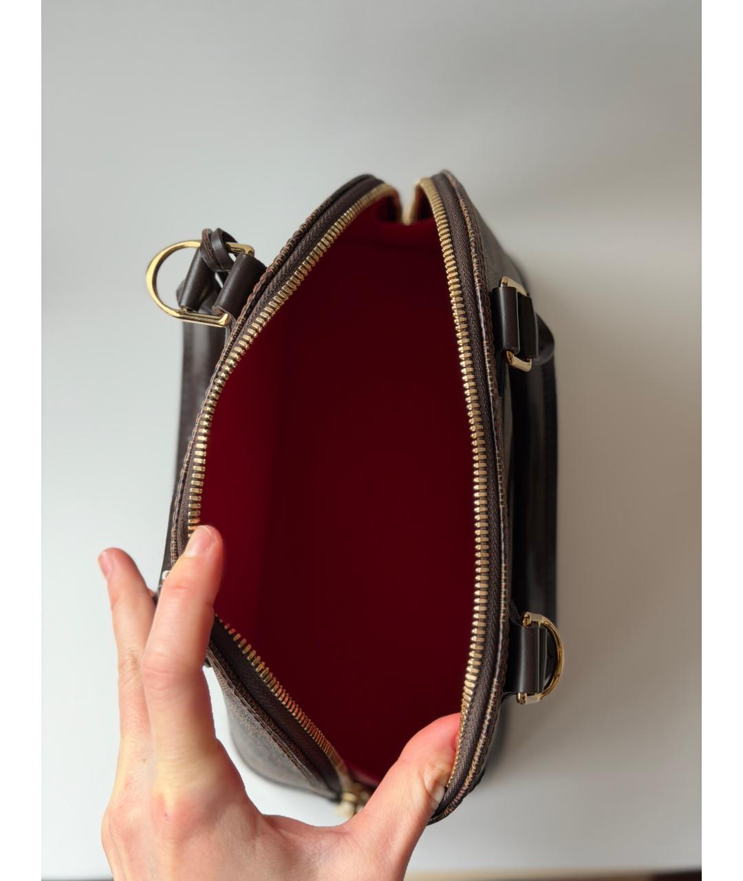 LOUIS VUITTON Коричневая сумка с короткими ручками, фото 5