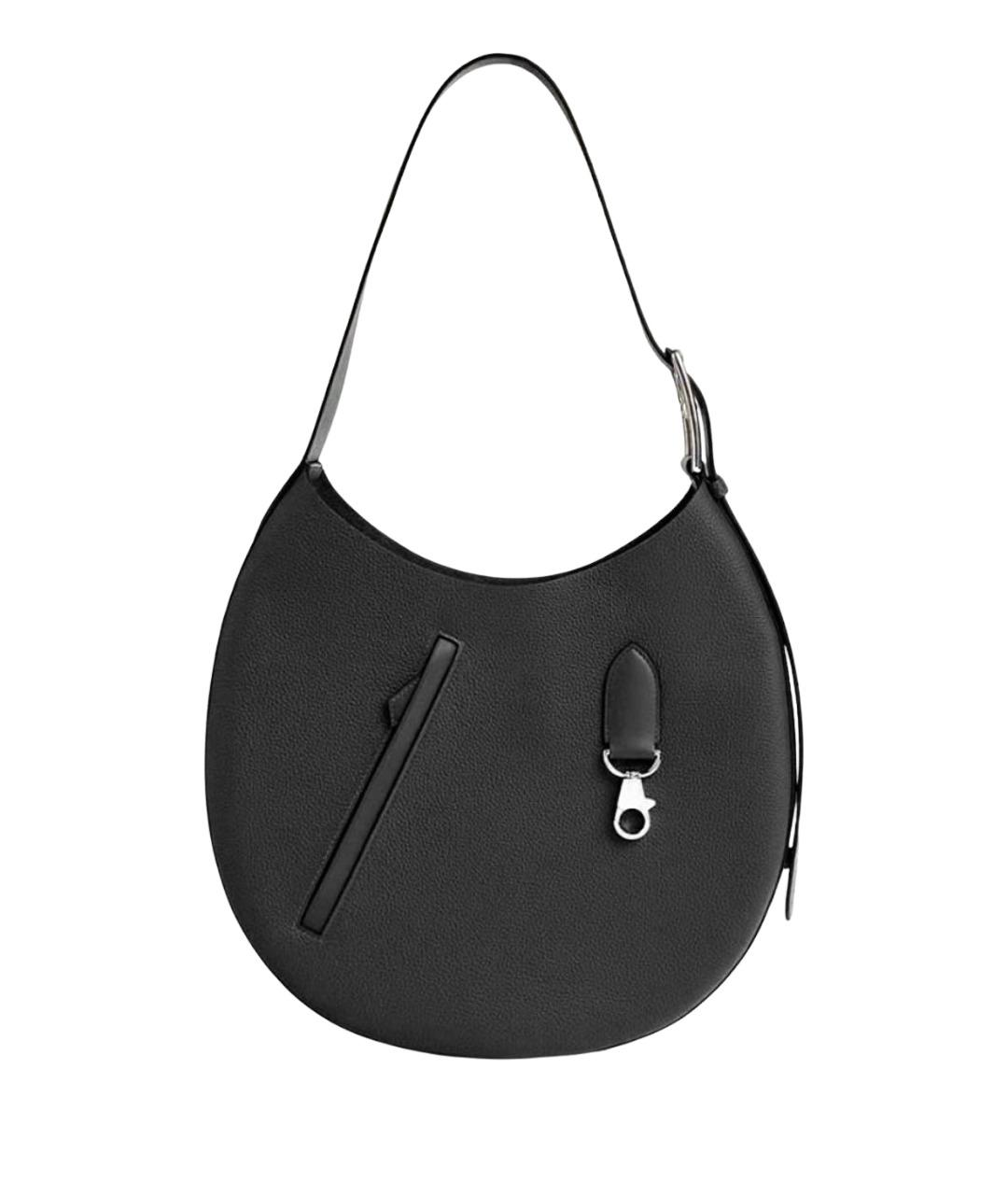 HERMES Черная кожаная сумка через плечо, фото 1