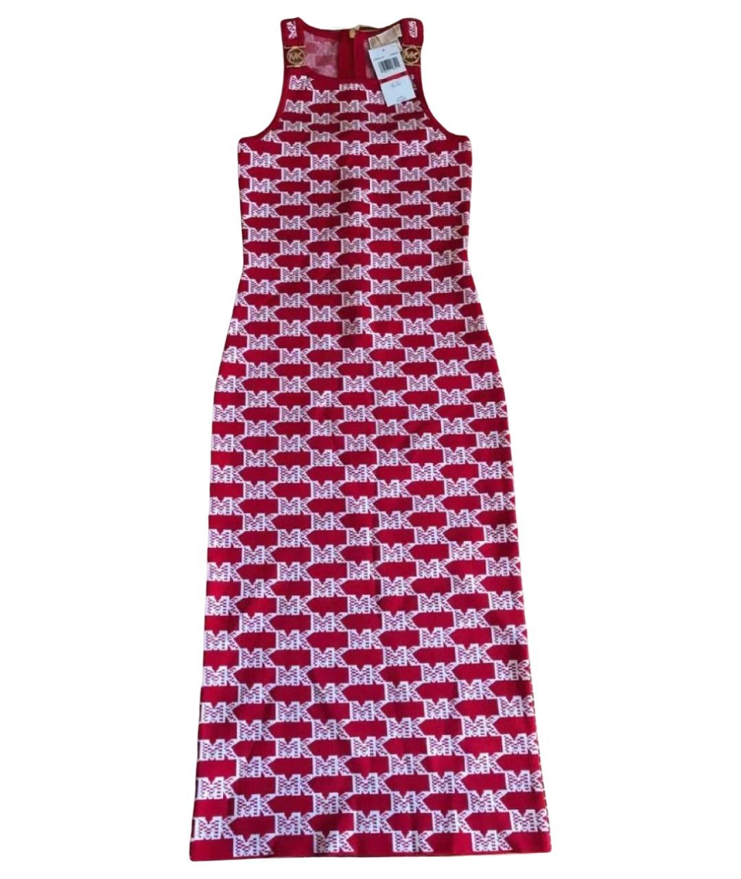 MICHAEL KORS Красное вискозное повседневное платье, фото 1
