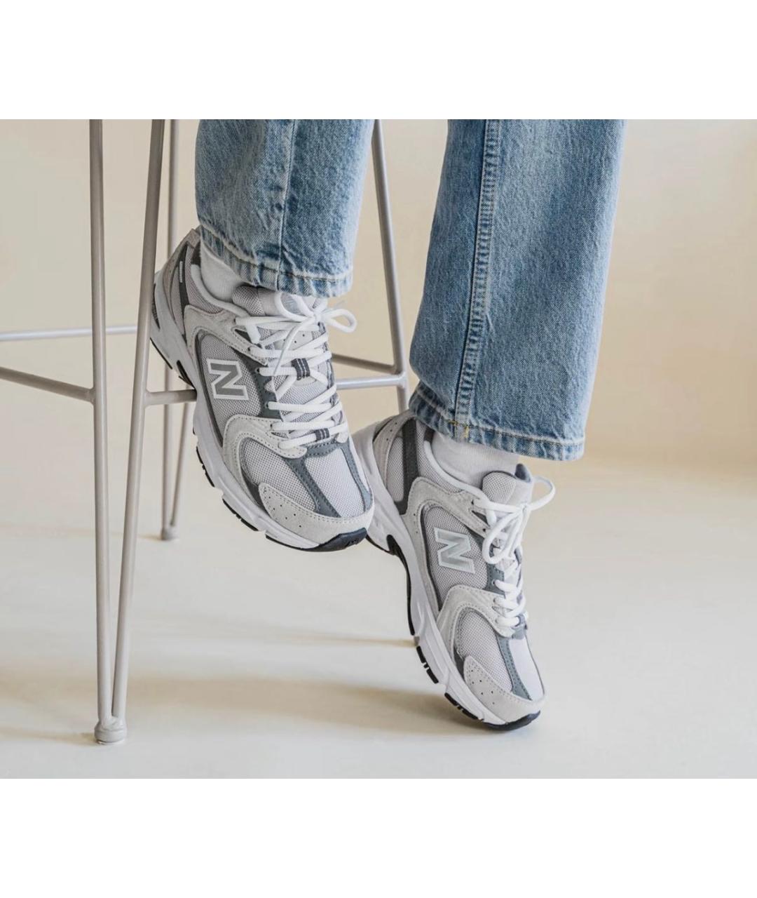 NEW BALANCE Серые текстильные кроссовки, фото 5
