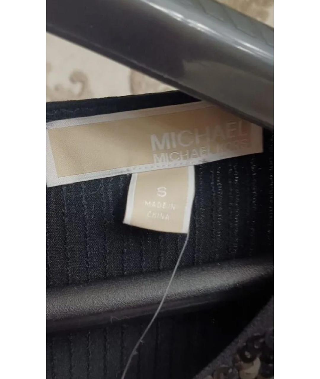 MICHAEL KORS Черное полиэстеровое вечернее платье, фото 3