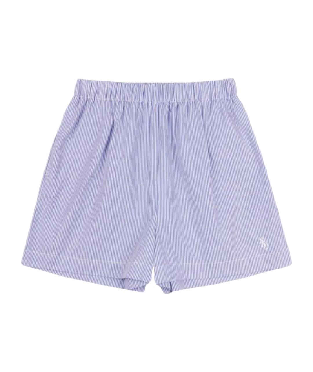 SPORTY AND RICH Голубые хлопковые шорты, фото 1