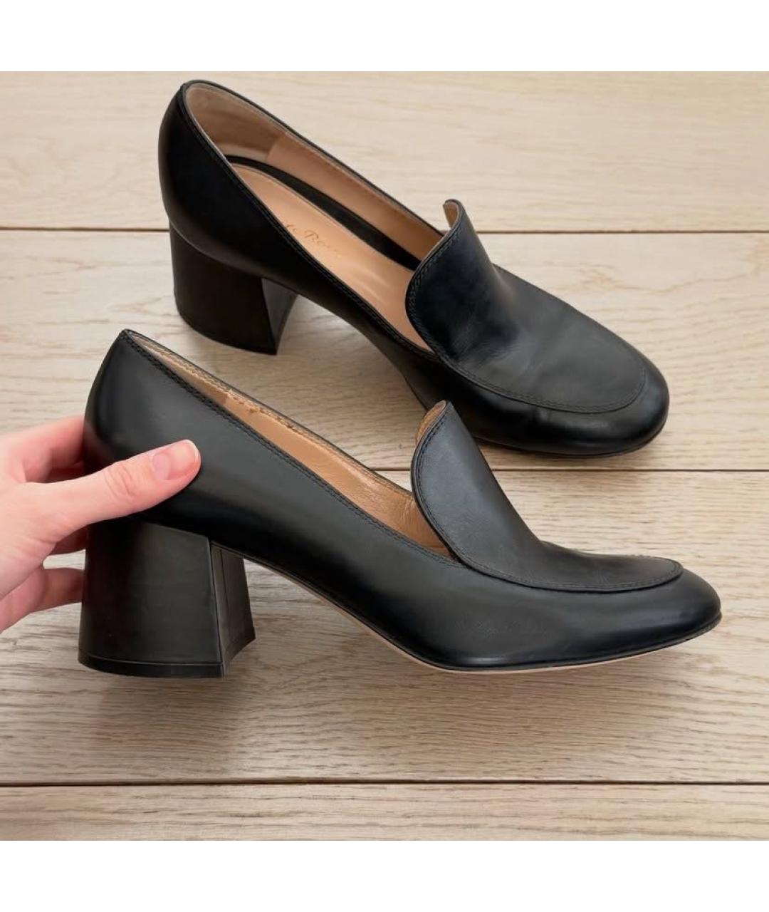 GIANVITO ROSSI Черные кожаные туфли, фото 3