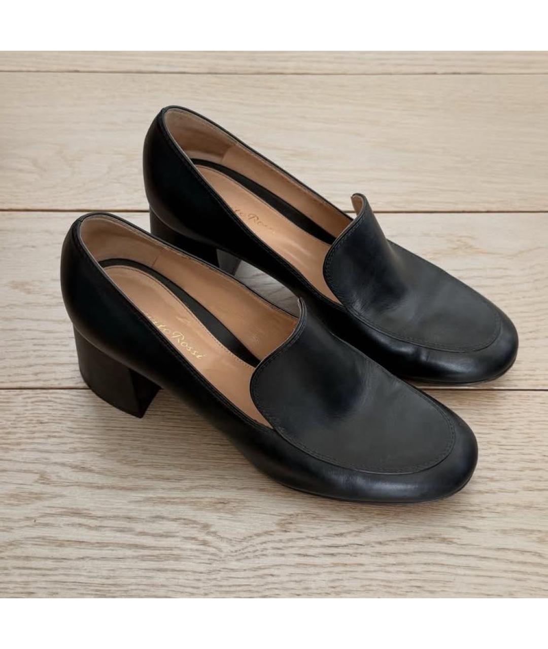 GIANVITO ROSSI Черные кожаные туфли, фото 2