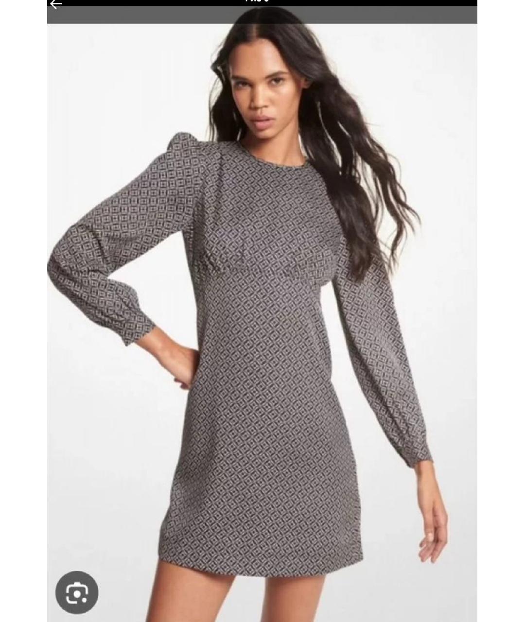 MICHAEL KORS Серое полиэстеровое повседневное платье, фото 4