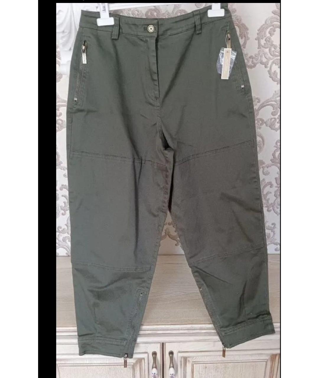 MICHAEL KORS Хаки хлопковые прямые брюки, фото 6