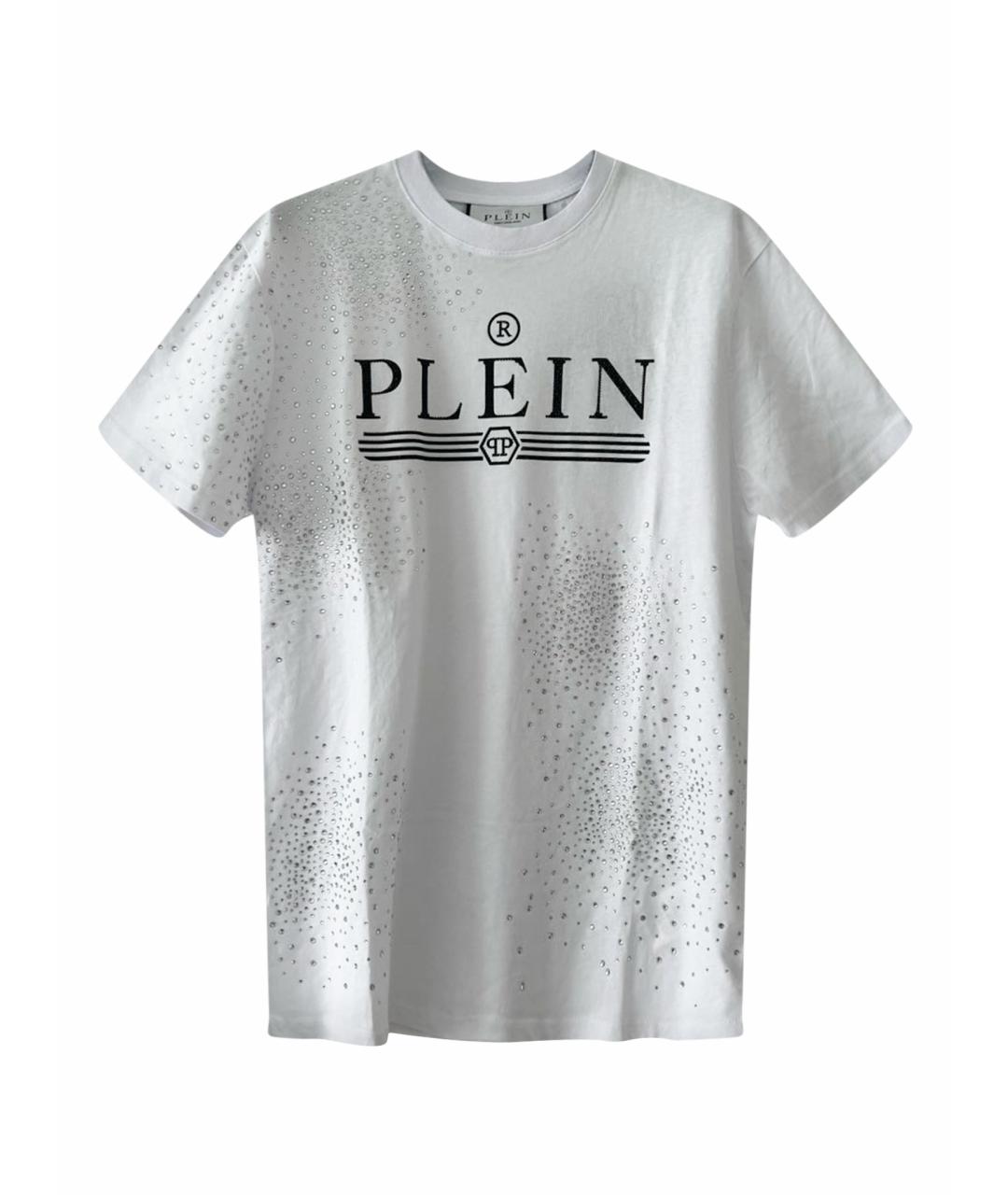 PHILIPP PLEIN Белая хлопковая футболка, фото 1