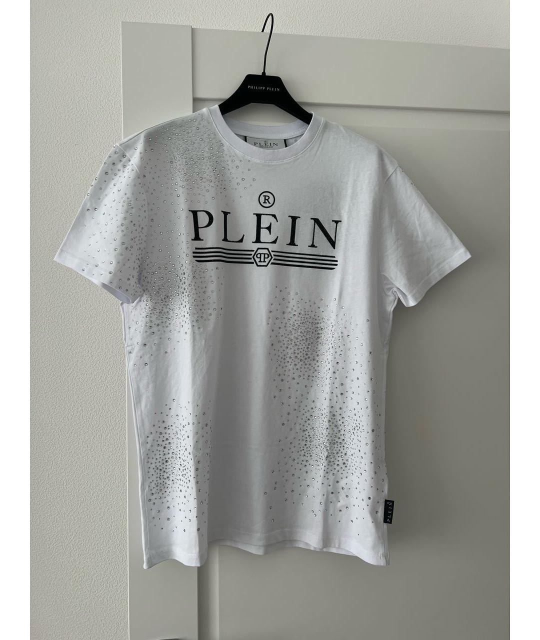PHILIPP PLEIN Белая хлопковая футболка, фото 6