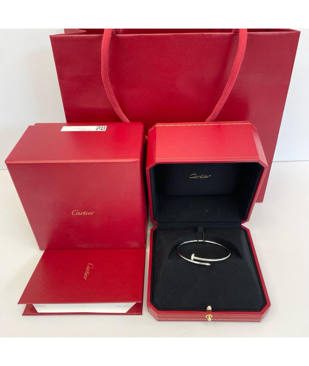 CARTIER Серебрянный браслет из белого золота, фото 2