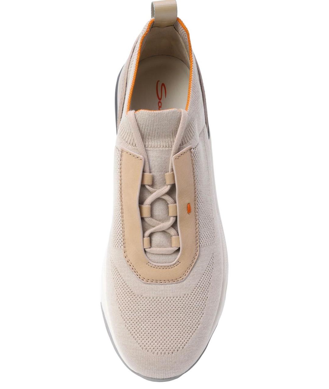 SANTONI Серые текстильные низкие кроссовки / кеды, фото 3