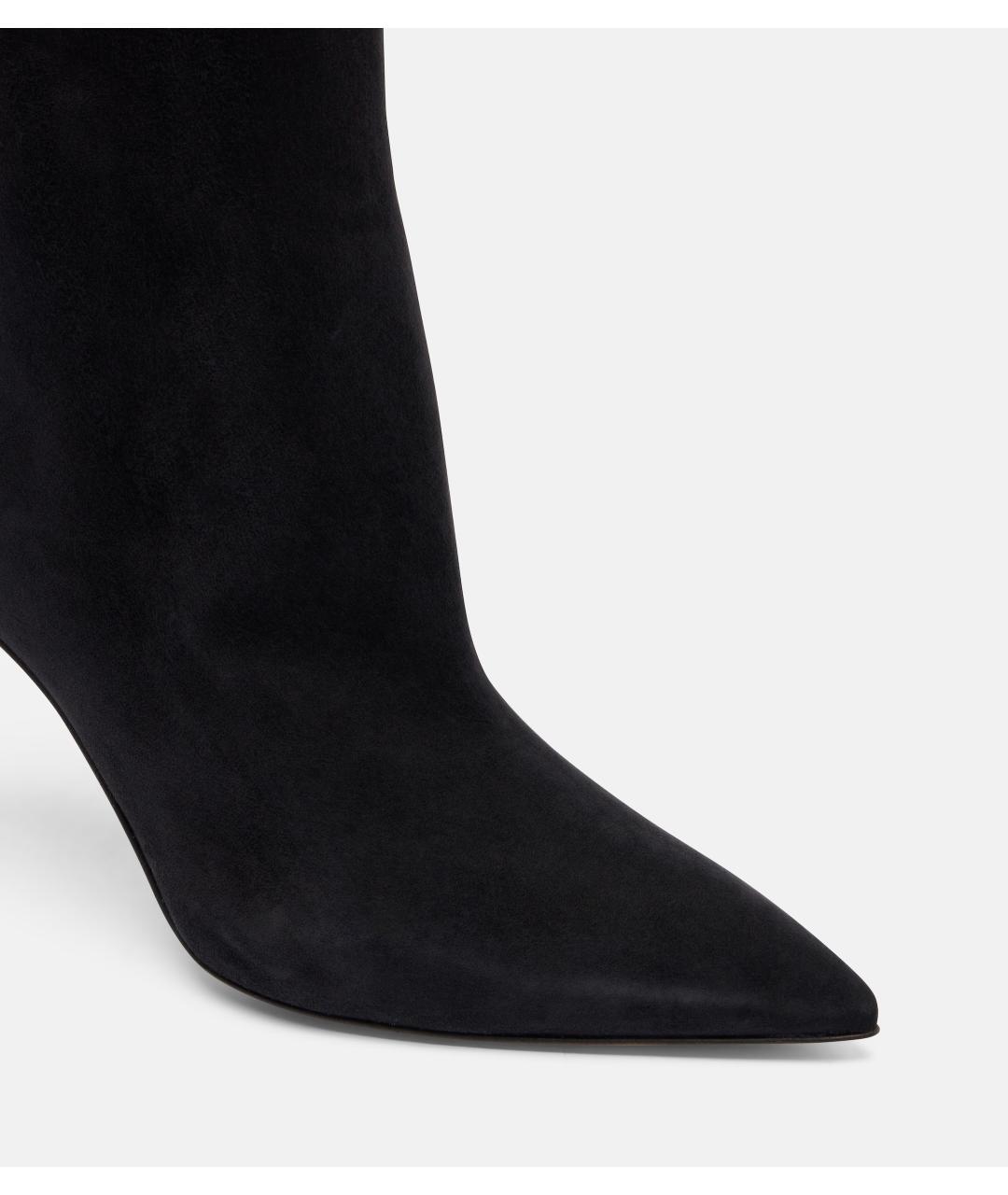 MANOLO BLAHNIK Черные замшевые сапоги, фото 7