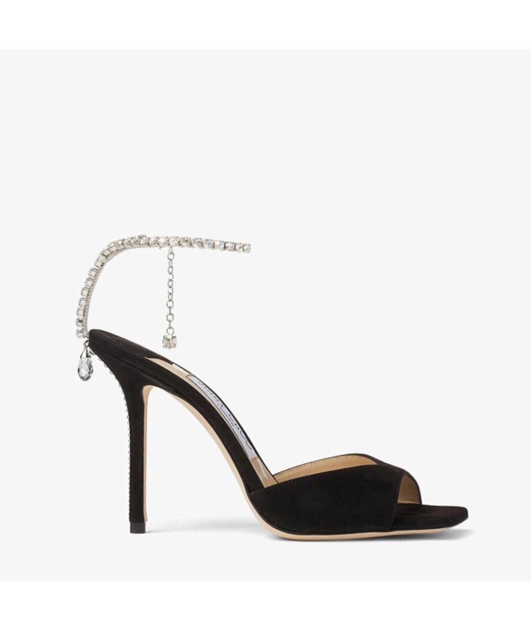 JIMMY CHOO Черные замшевые босоножки, фото 5