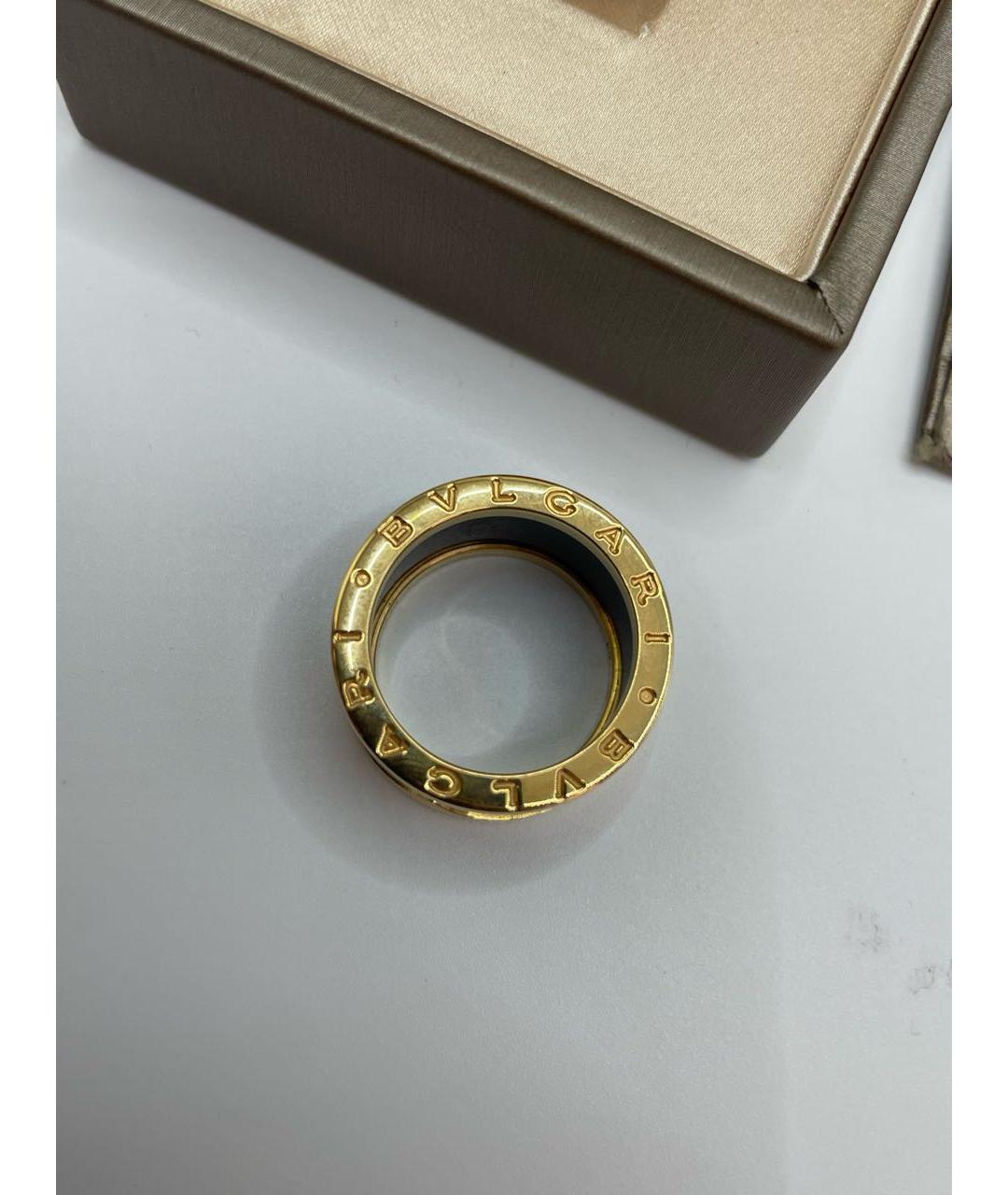 BVLGARI Черное кольцо из розового золота, фото 2