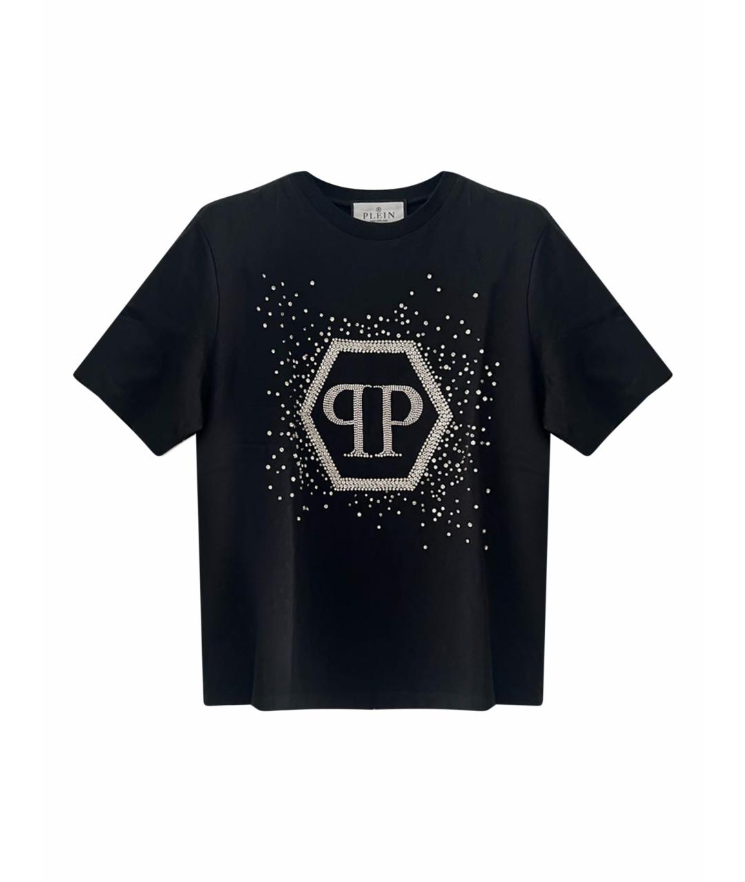 PHILIPP PLEIN Черная хлопковая футболка, фото 1