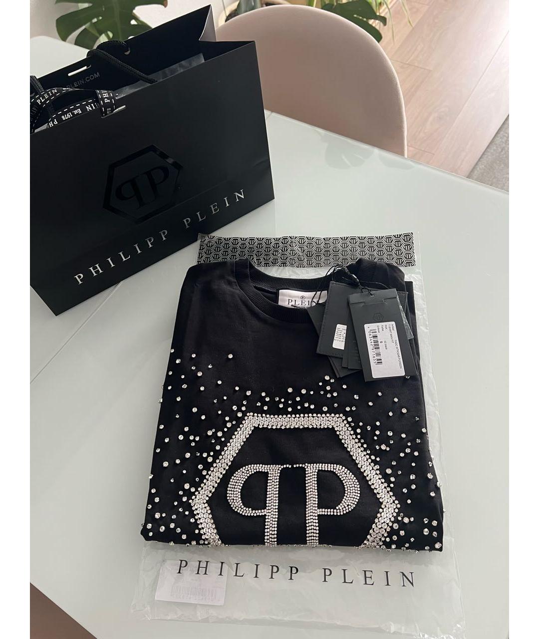 PHILIPP PLEIN Черная хлопковая футболка, фото 5