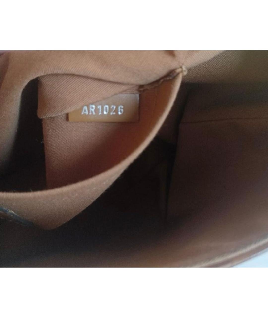 LOUIS VUITTON Бежевая кожаная сумка с короткими ручками, фото 5