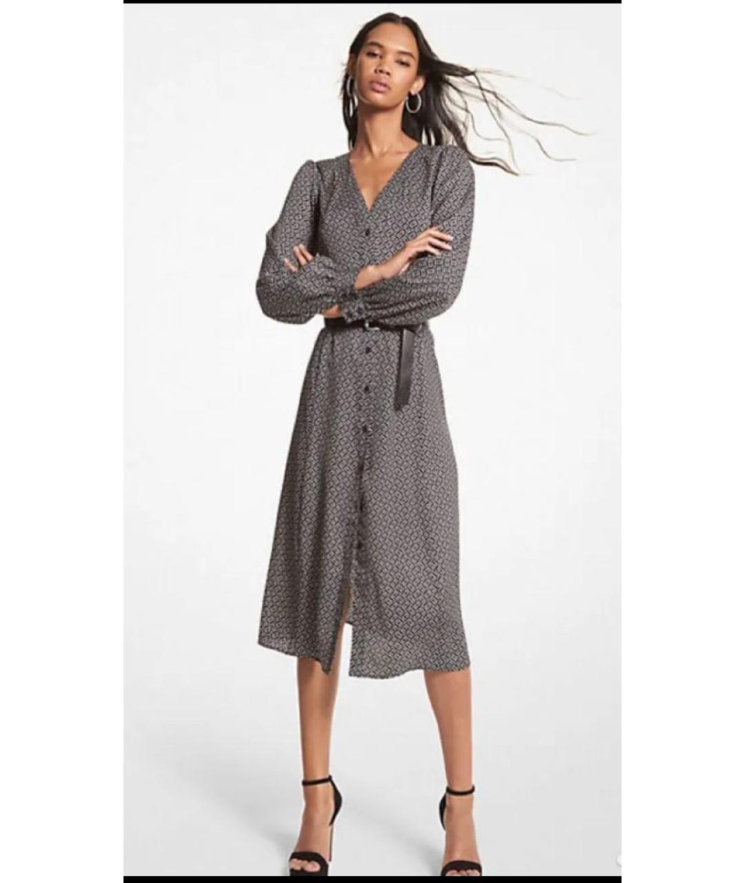 MICHAEL KORS Черное полиэстеровое повседневное платье, фото 5