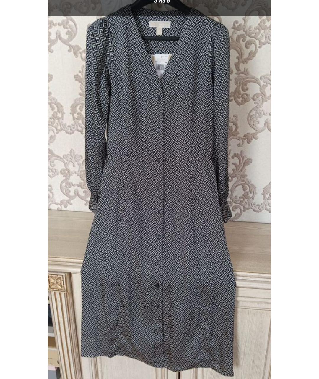 MICHAEL KORS Черное полиэстеровое повседневное платье, фото 4