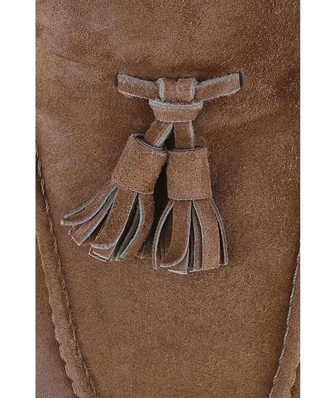 BRUNELLO CUCINELLI Коричневые замшевые лоферы, фото 5