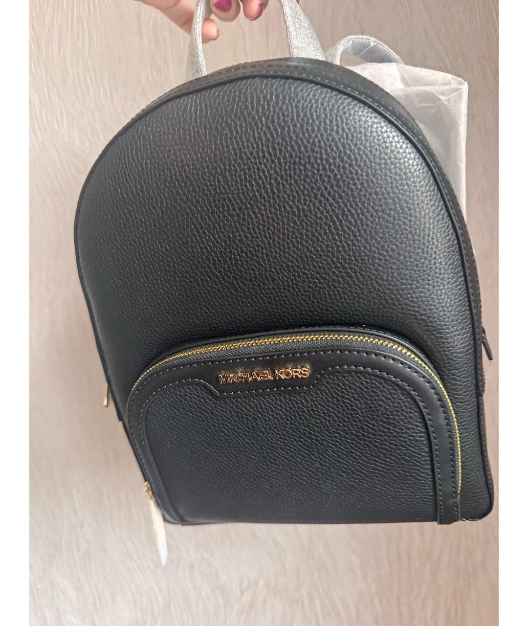 MICHAEL KORS Черный кожаный рюкзак, фото 7