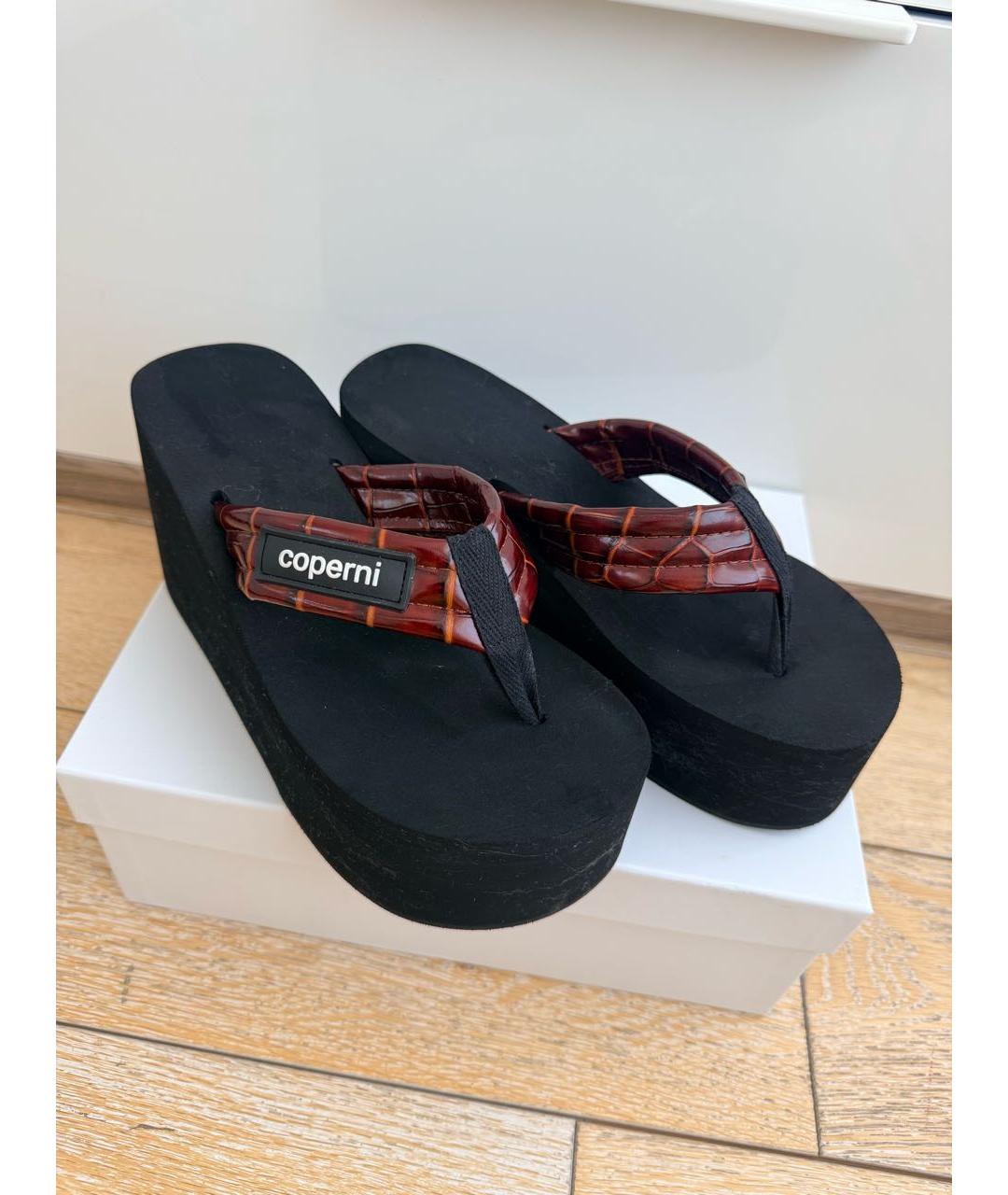 COPERNI Черные шлепанцы, фото 6