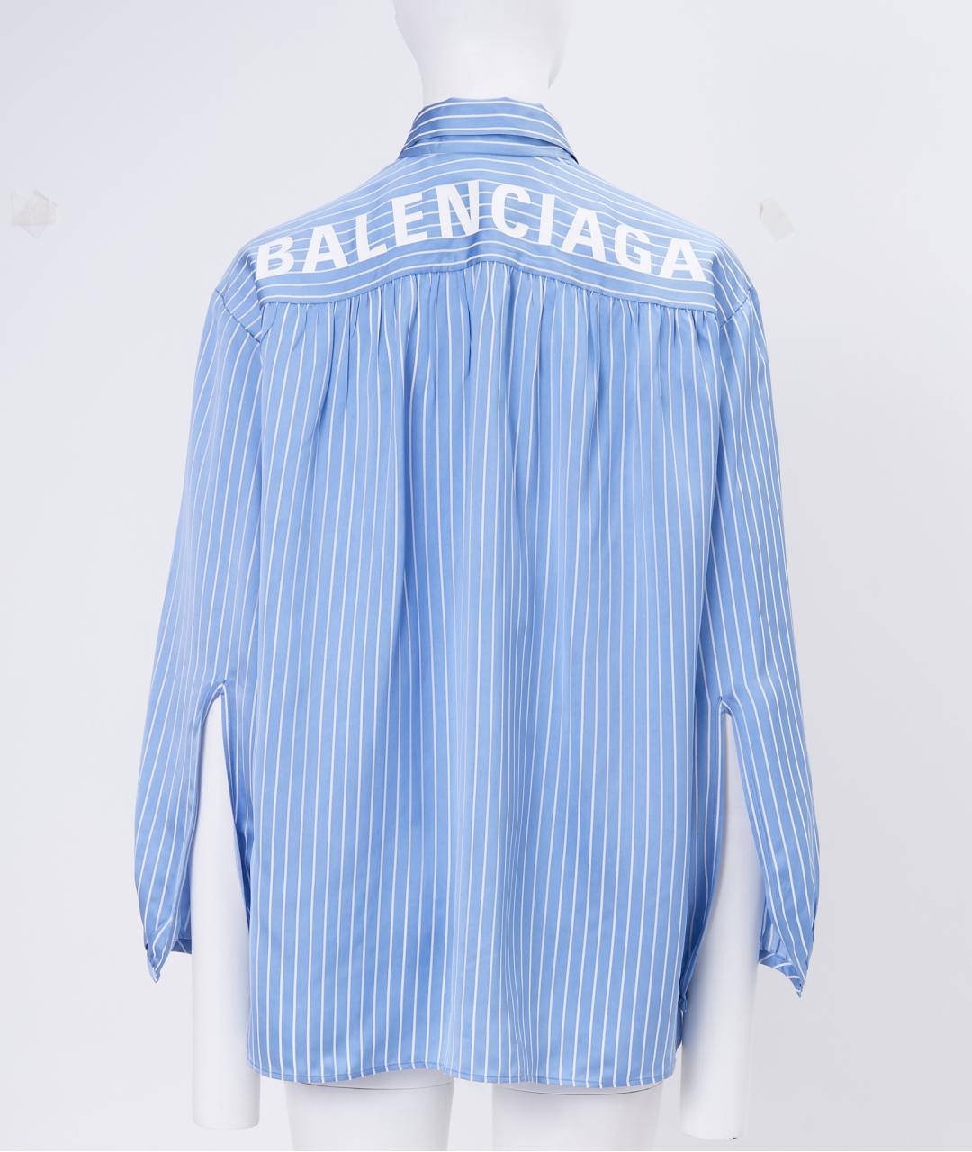 BALENCIAGA Голубая вискозная рубашка, фото 2