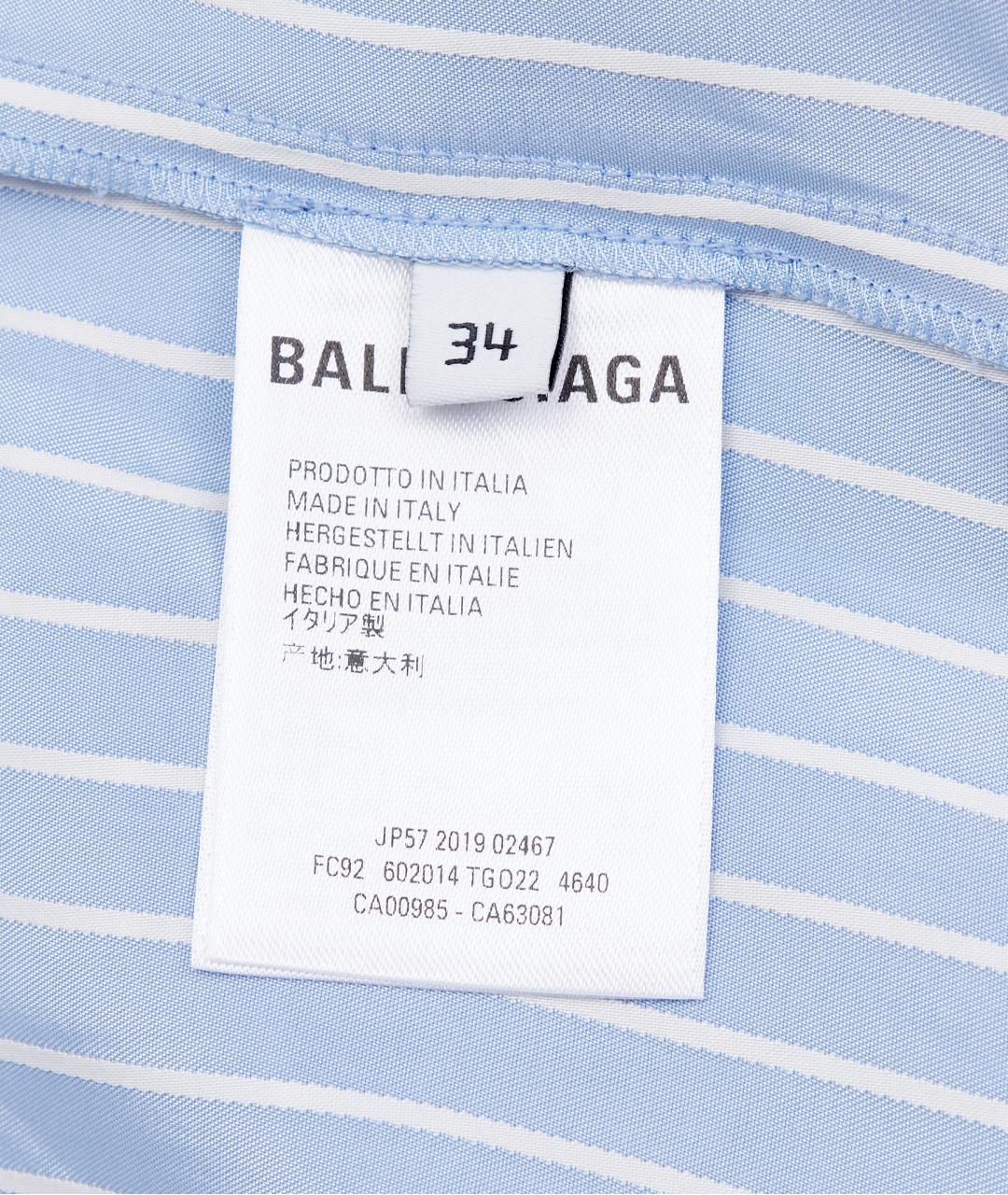 BALENCIAGA Голубая вискозная рубашка, фото 4