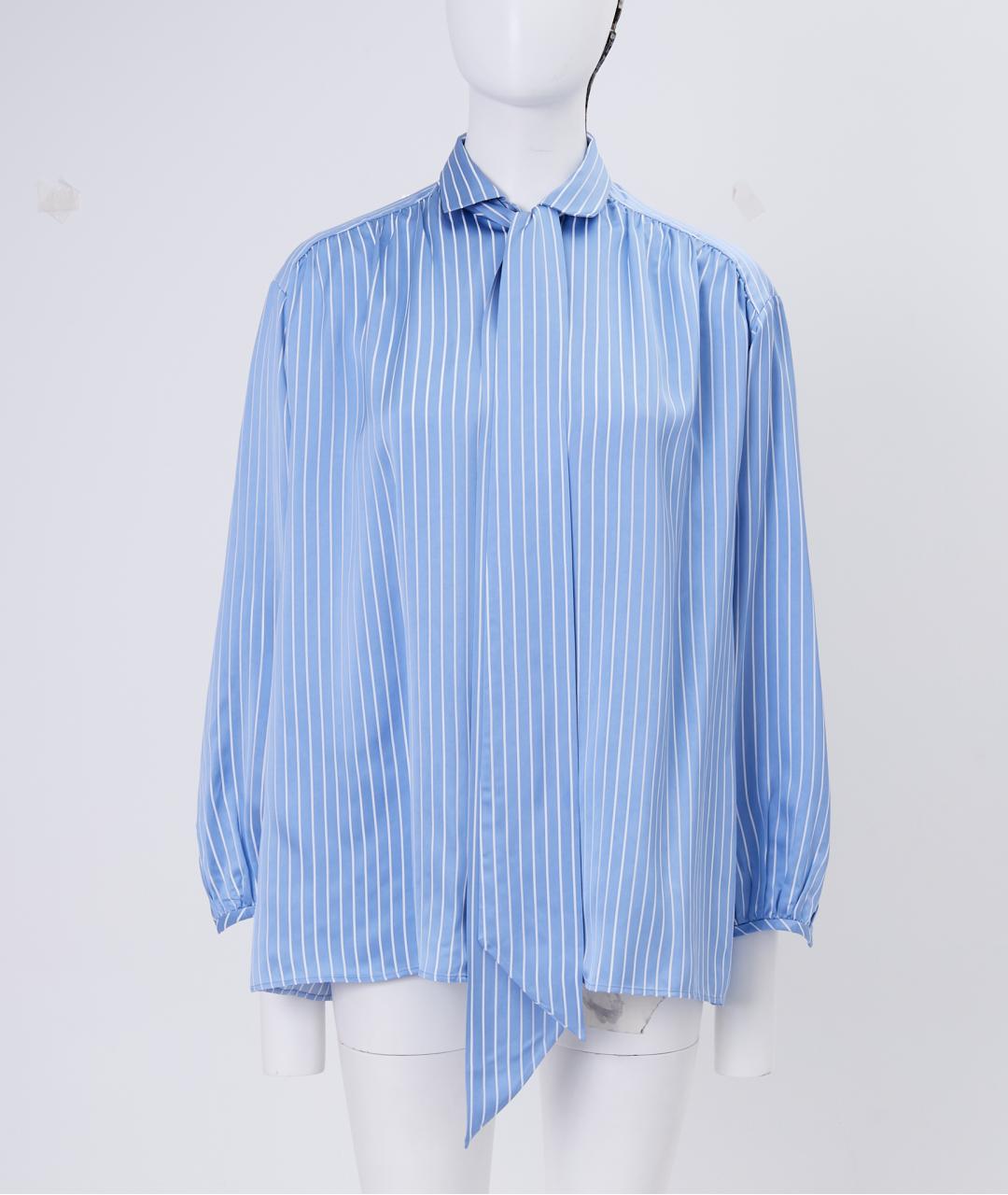 BALENCIAGA Голубая вискозная рубашка, фото 6