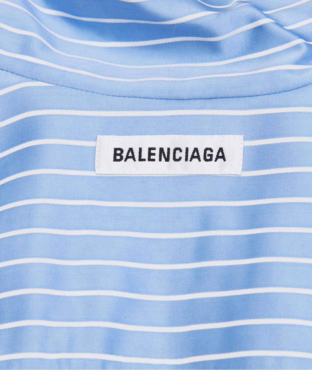 BALENCIAGA Голубая вискозная рубашка, фото 3