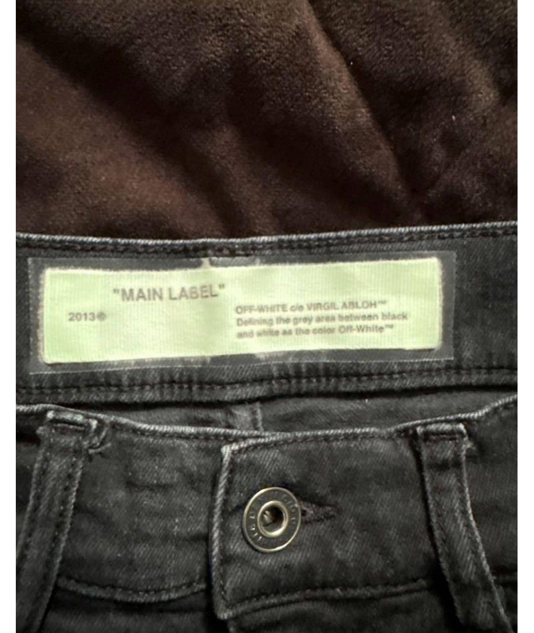 OFF-WHITE Черные джинсы скинни, фото 3