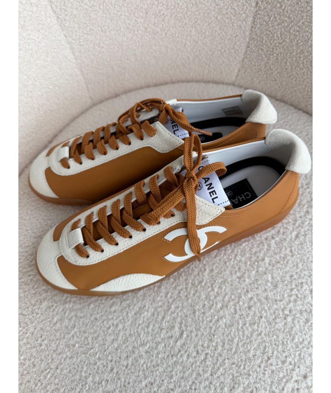 CHANEL Горчичные кроссовки, фото 2