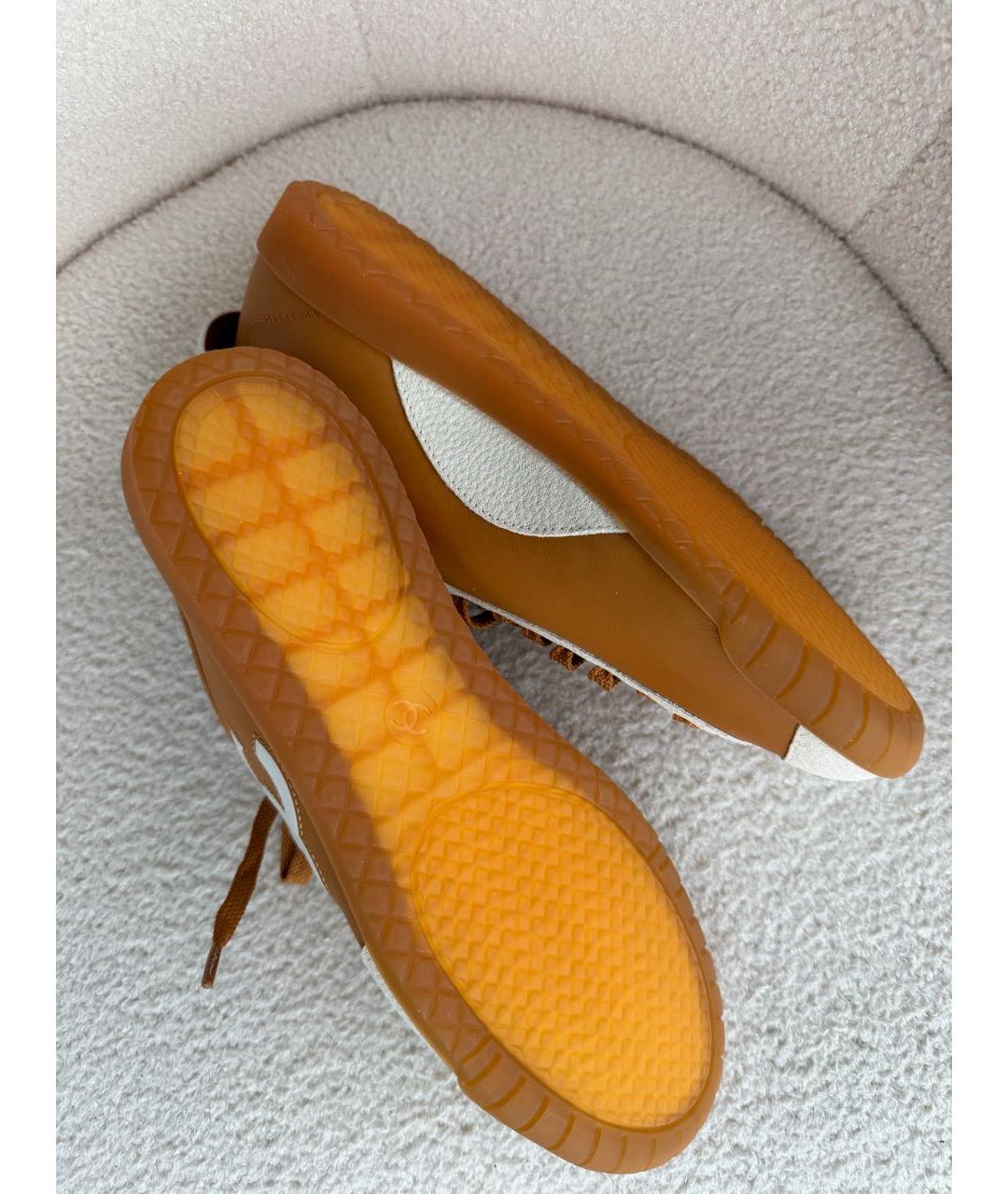 CHANEL Горчичные кроссовки, фото 4