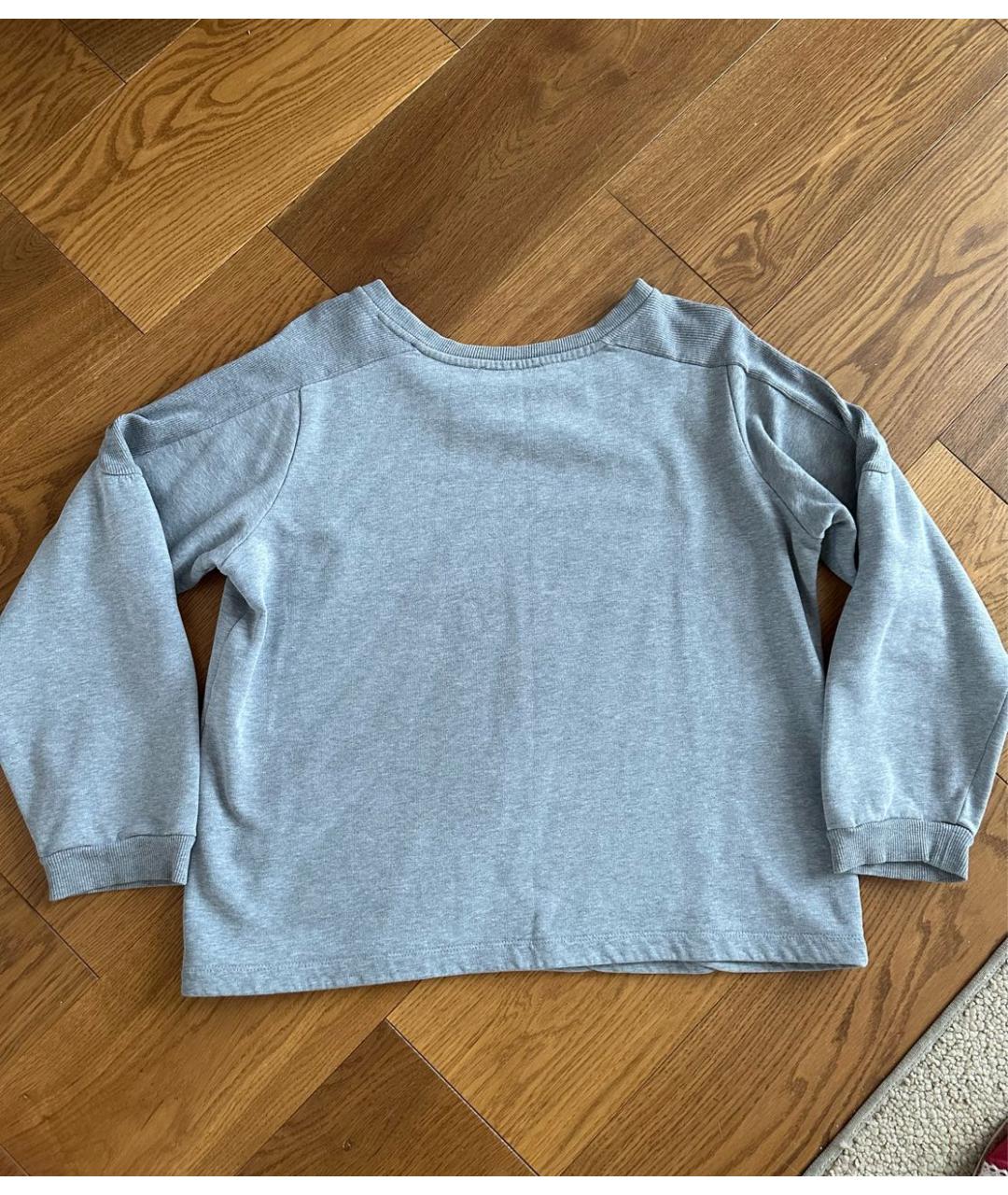 TRUSSARDI Серый хлопковый джемпер / свитер, фото 2