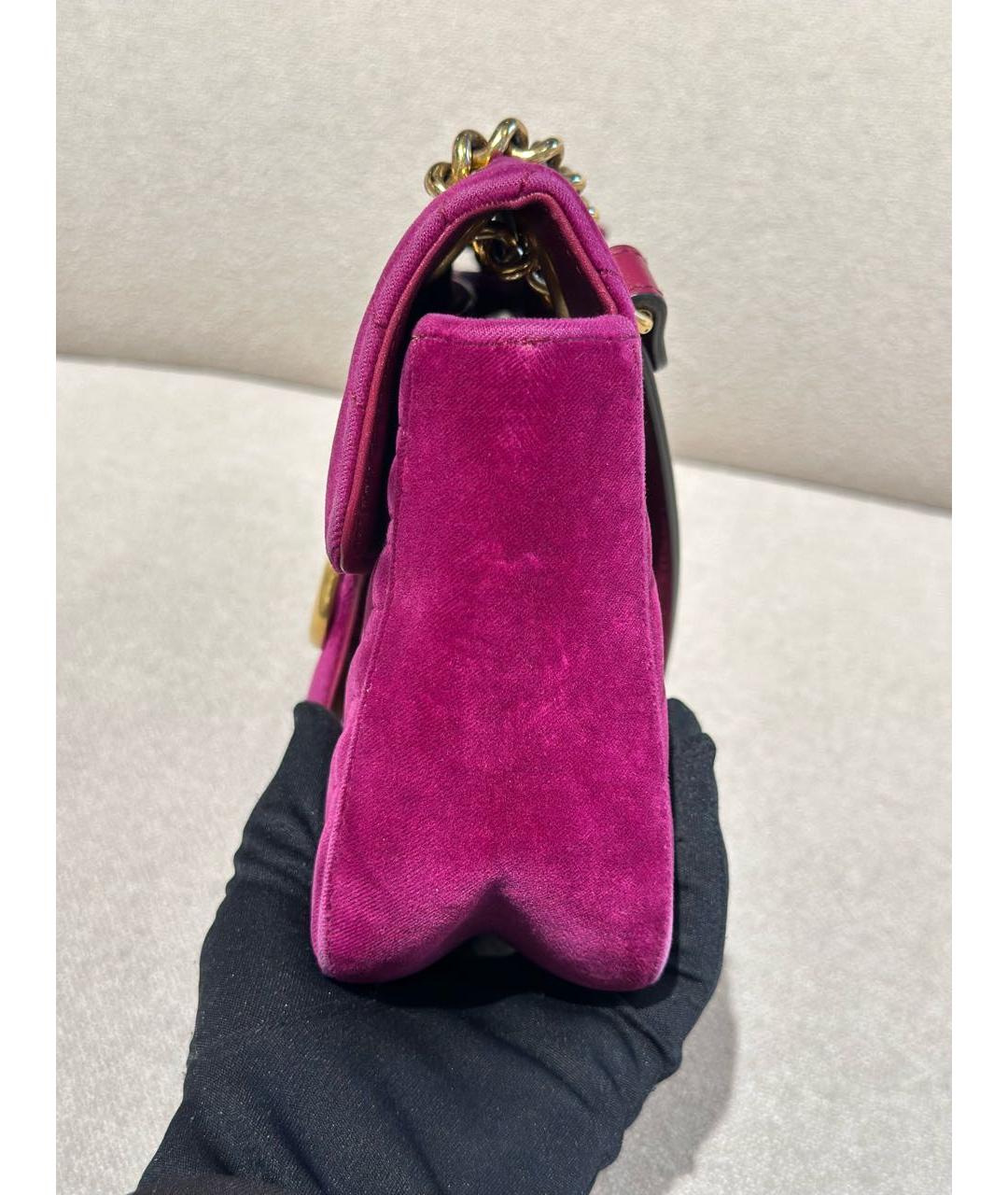 GUCCI Фиолетовая бархатная сумка через плечо, фото 2