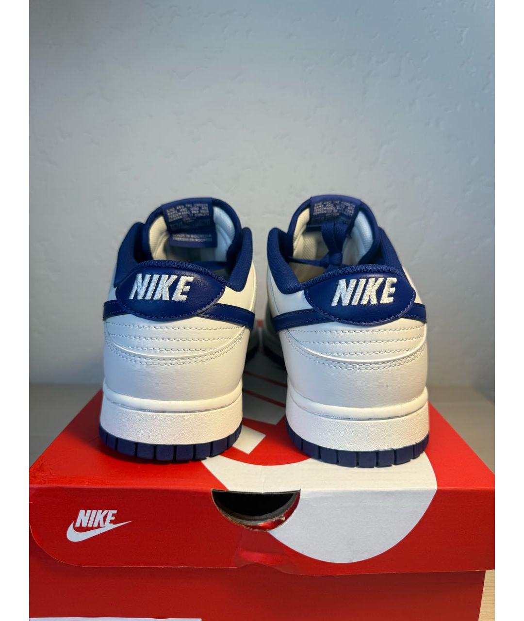 NIKE Белые кожаные низкие кроссовки / кеды, фото 4