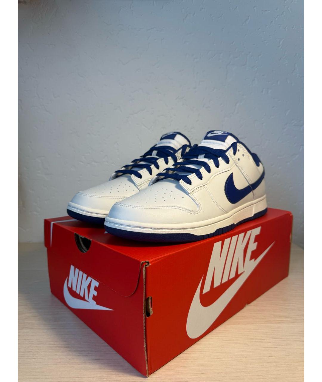 NIKE Белые кожаные низкие кроссовки / кеды, фото 6