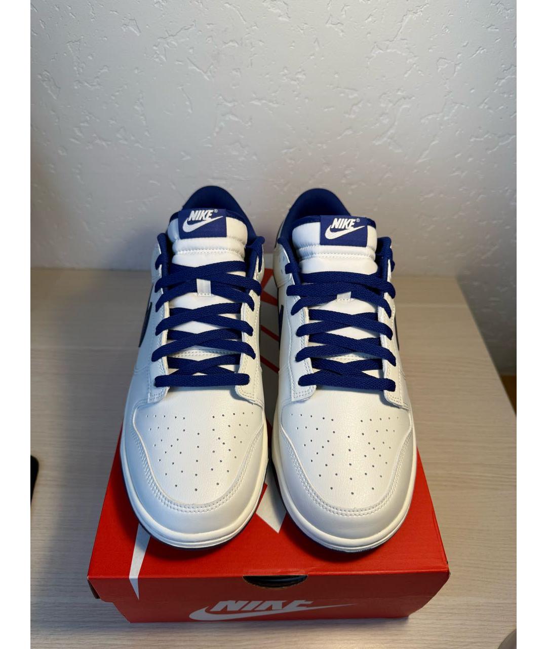 NIKE Белые кожаные низкие кроссовки / кеды, фото 2