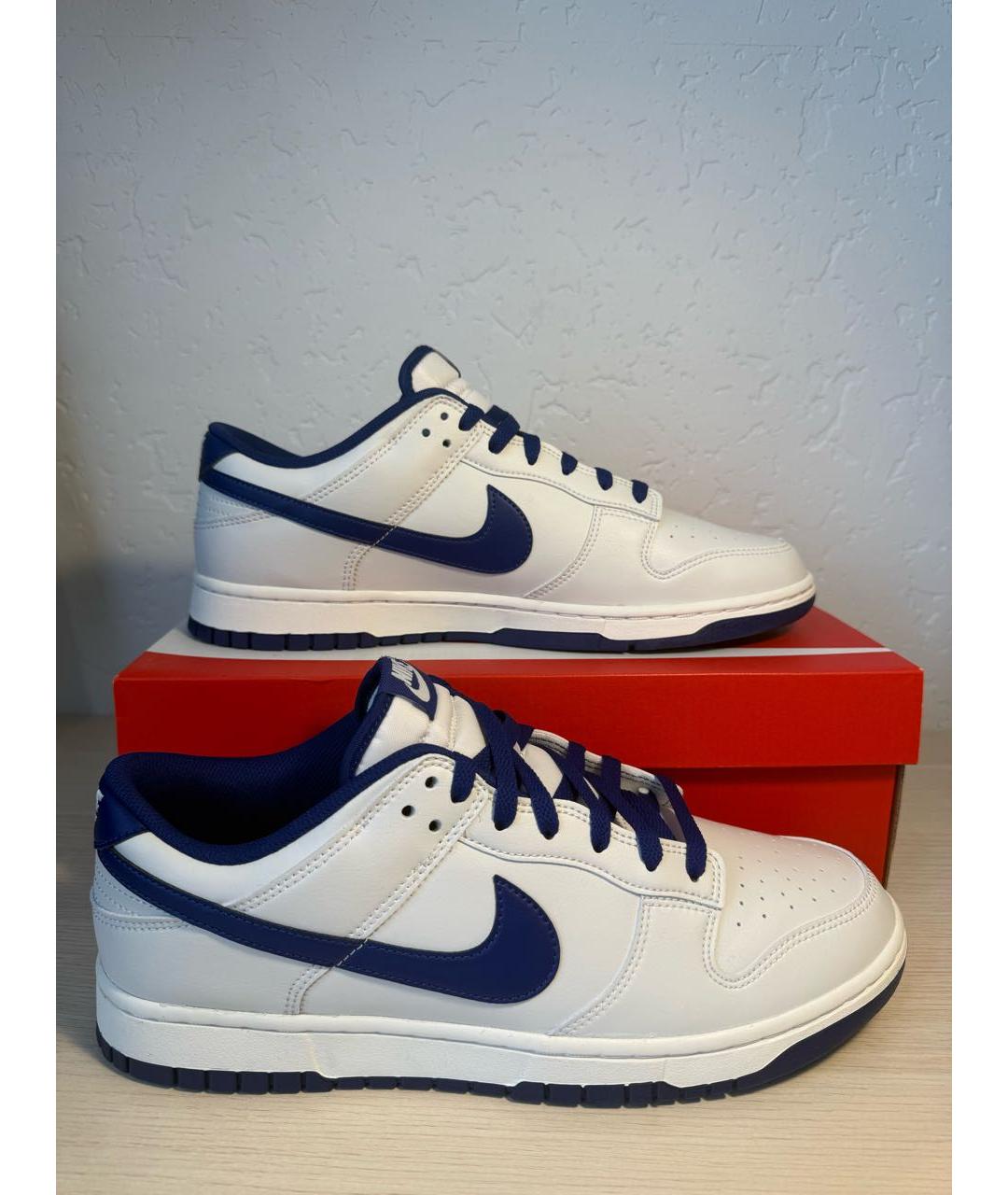 NIKE Белые кожаные низкие кроссовки / кеды, фото 8