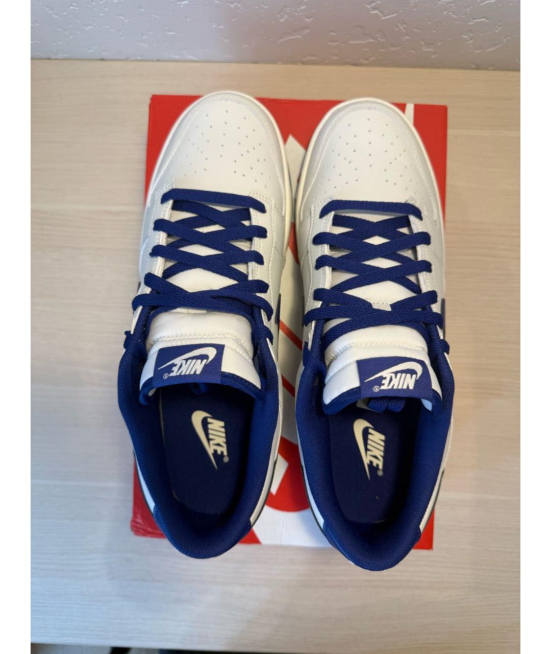 NIKE Белые кожаные низкие кроссовки / кеды, фото 3