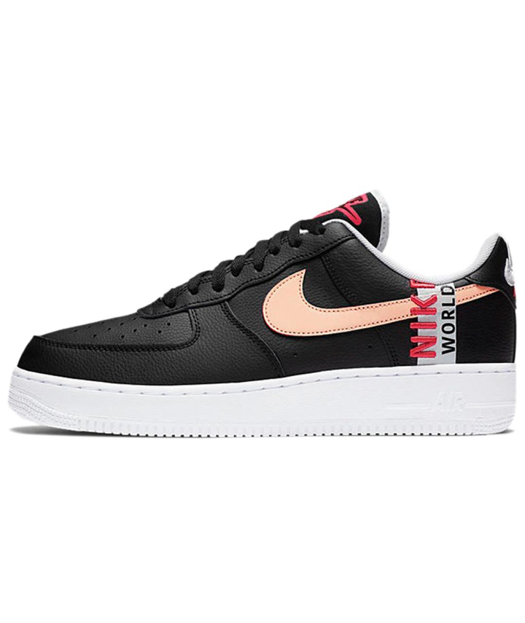 NIKE Черные кожаные низкие кроссовки / кеды, фото 2