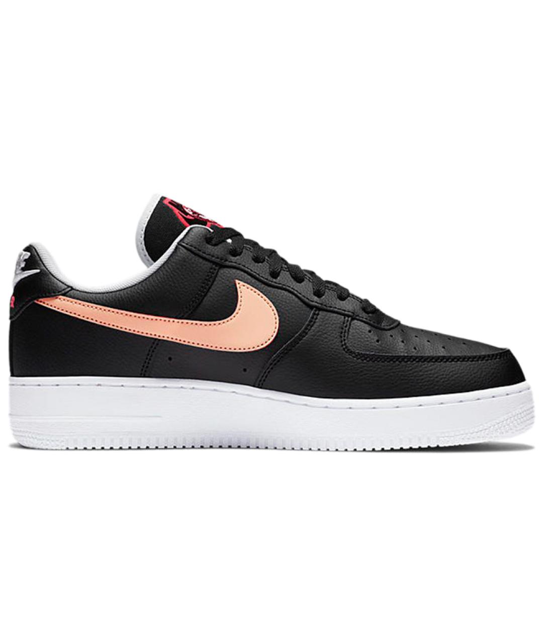 NIKE Черные кожаные низкие кроссовки / кеды, фото 3