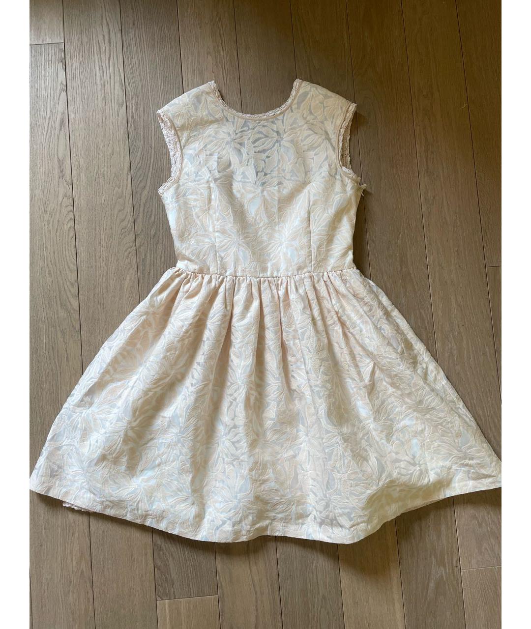 BLUGIRL Бежевое полиэстеровое коктейльное платье, фото 6