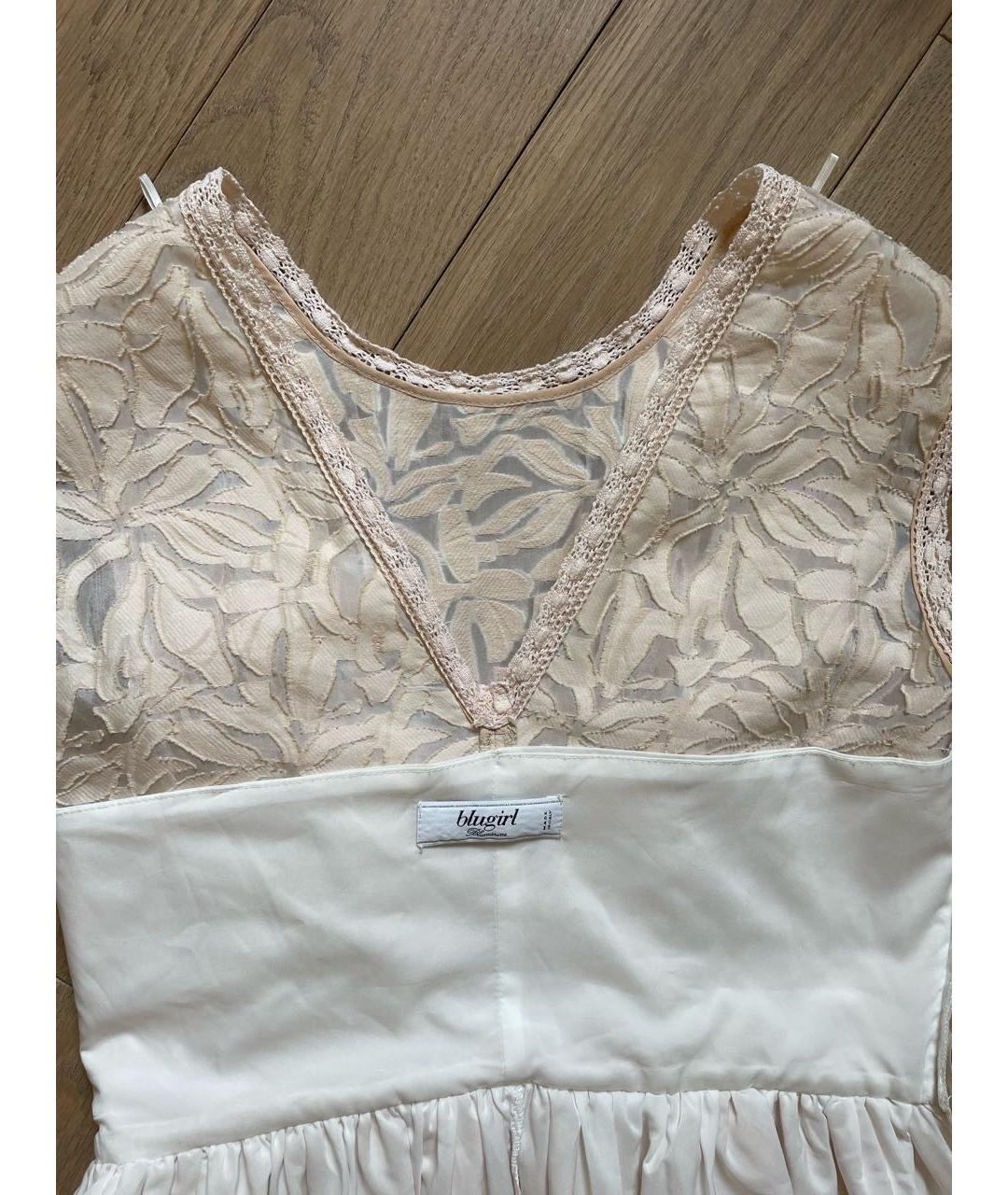 BLUGIRL Бежевое полиэстеровое коктейльное платье, фото 3