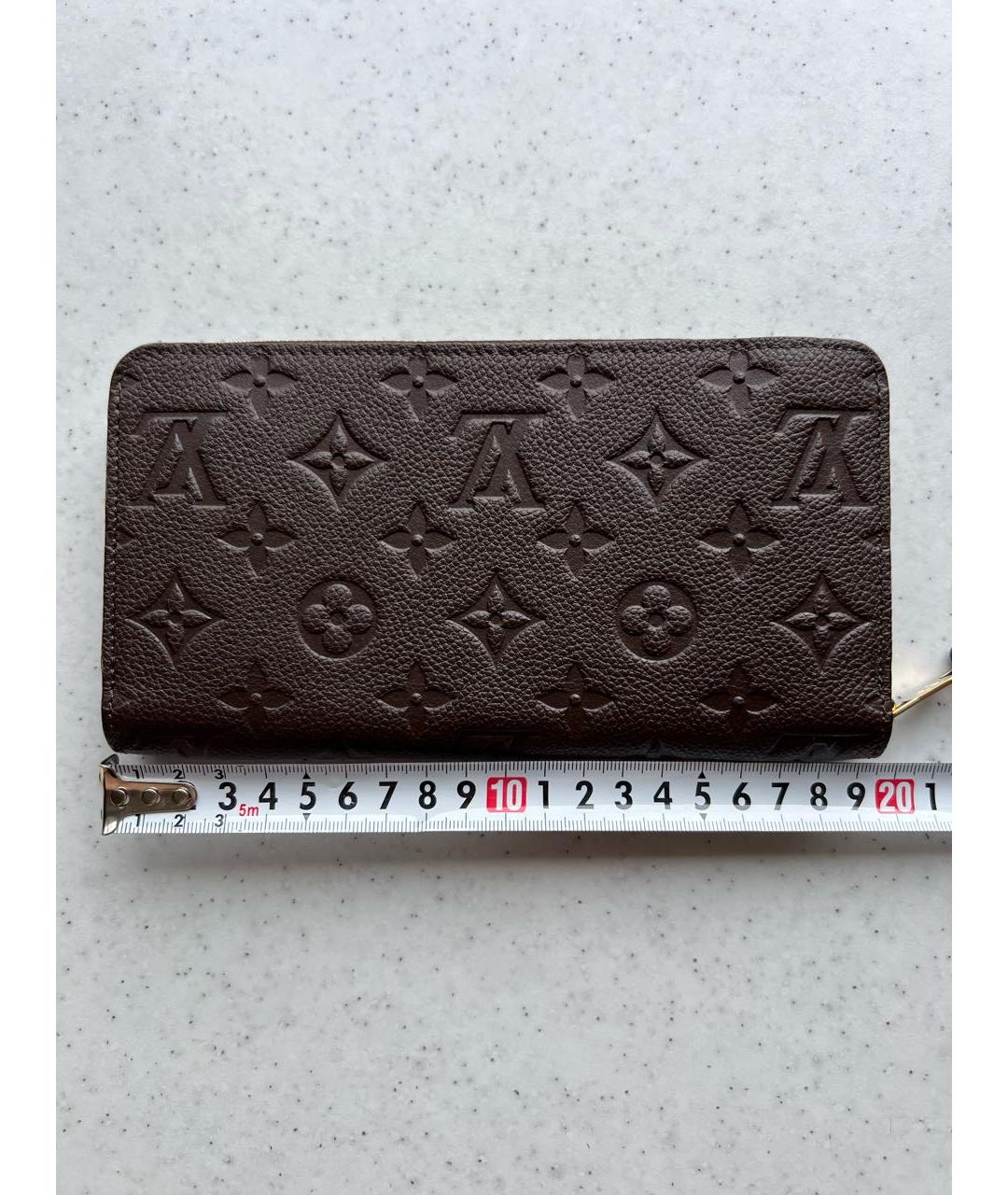 LOUIS VUITTON Коричневый кожаный кошелек, фото 5